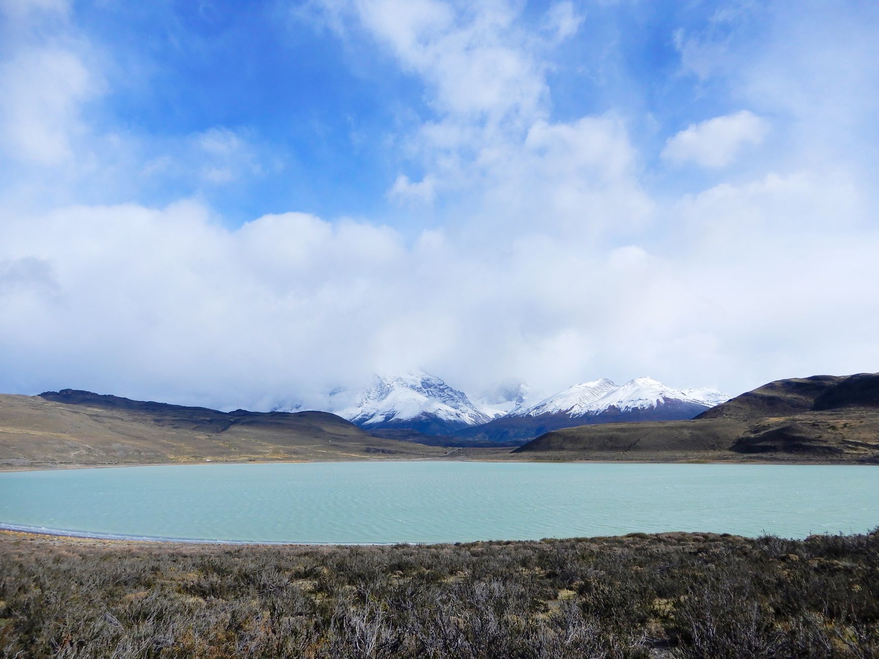 Patagonia lake and mountain landscape